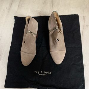 Rag & Bone Suede Nude Booties